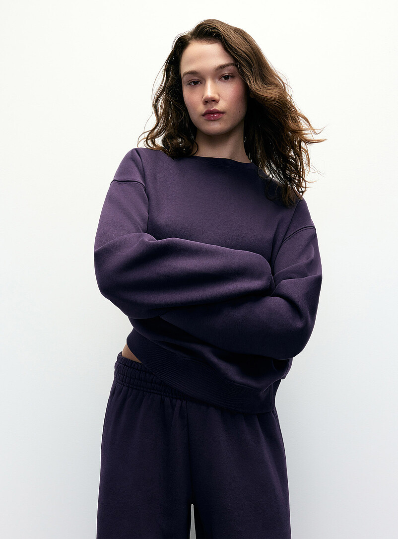 Crew neck fleece sweatshirt Relaxed fit product image 2