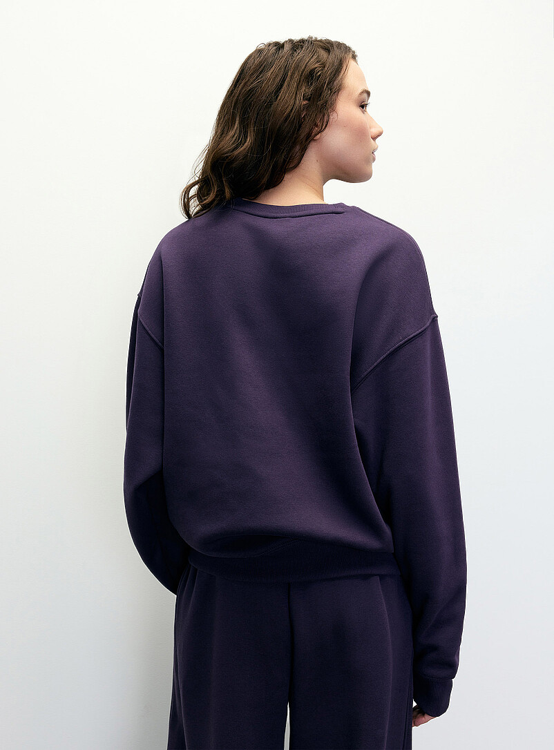 Crew neck fleece sweatshirt Relaxed fit product image 3