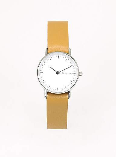Chikiboom: La montre bo&icirc;tier argent&eacute; 26 mm Femme Noir