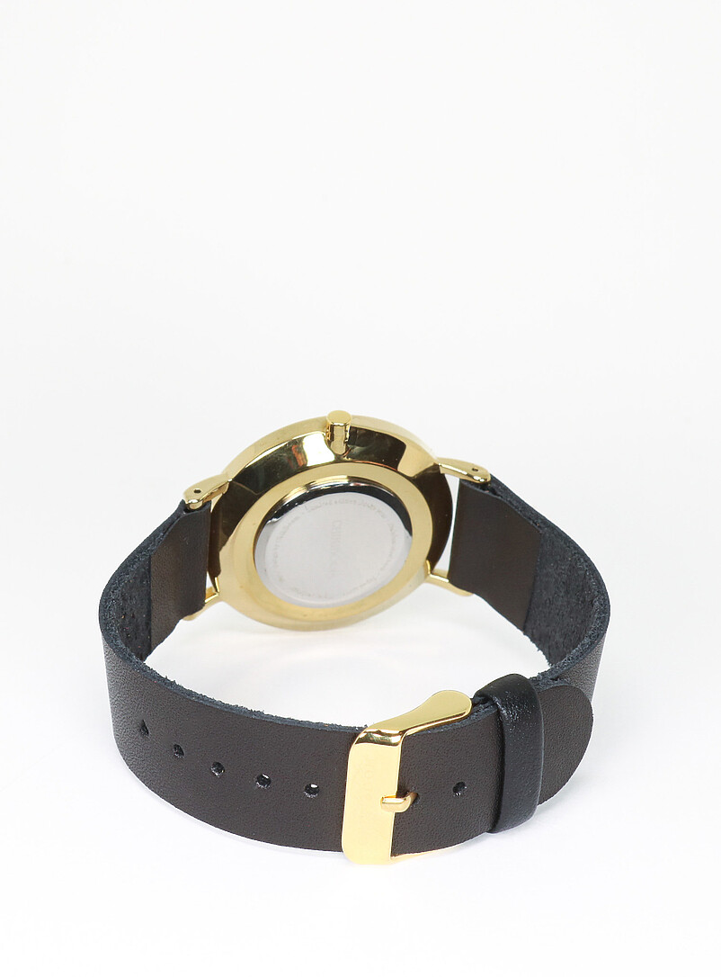Chikiboom: La montre bo&icirc;tier dor&eacute; 36 mm Femme Vert bouteille - Sapin