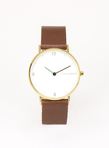 Chikiboom: La montre bo&icirc;tier dor&eacute; 36 mm Femme Rouge