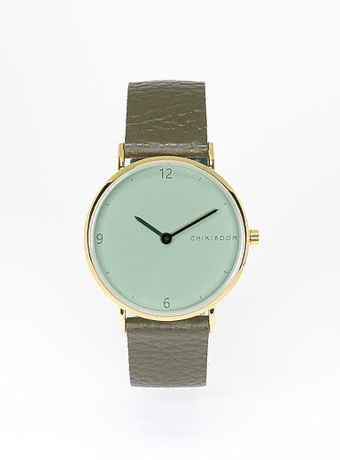 Chikiboom: La montre bo&icirc;tier dor&eacute; 36 mm Femme Rouge