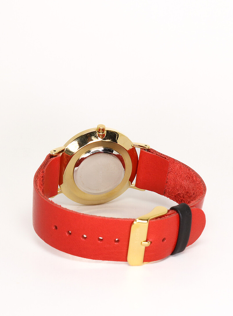 Chikiboom: La montre bo&icirc;tier dor&eacute; 36 mm Femme Vert bouteille - Sapin