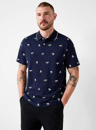 Malbon Golf: Le polo de golf broderies Torrey Pines Bleu marine - Bleu nuit pour 