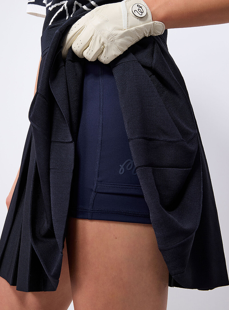 Piqué-knit pleated golf dress Built-in shorts | Malbon Golf