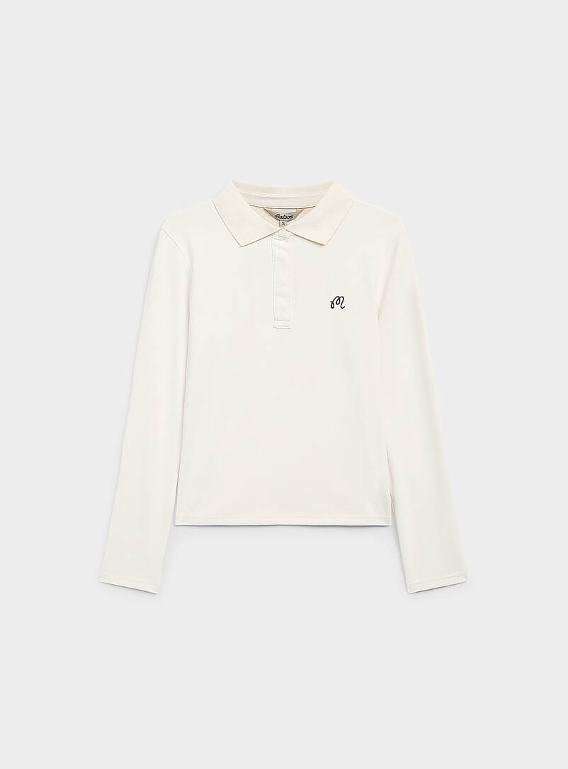 Long-sleeve fitted golf polo product image 3