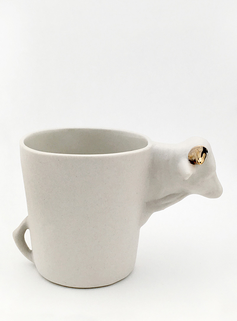 Lola Cera White Classic cow mug Limited series