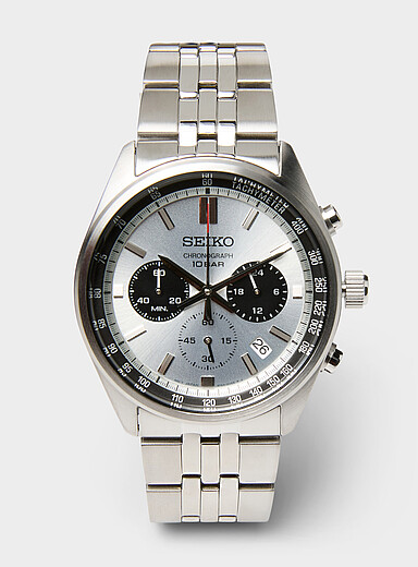 La montre chronographe cadran noir et blanc
