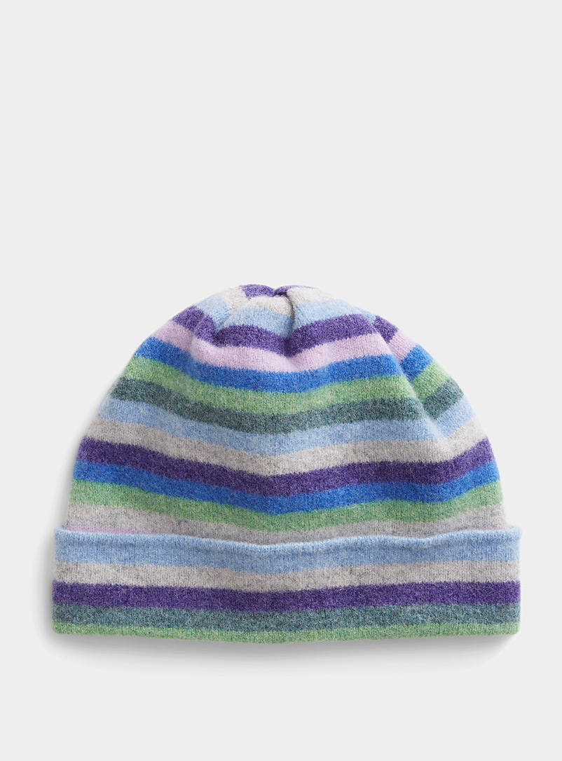 Robert Mackie Patterned Crimson Pastel line wool tuque for women