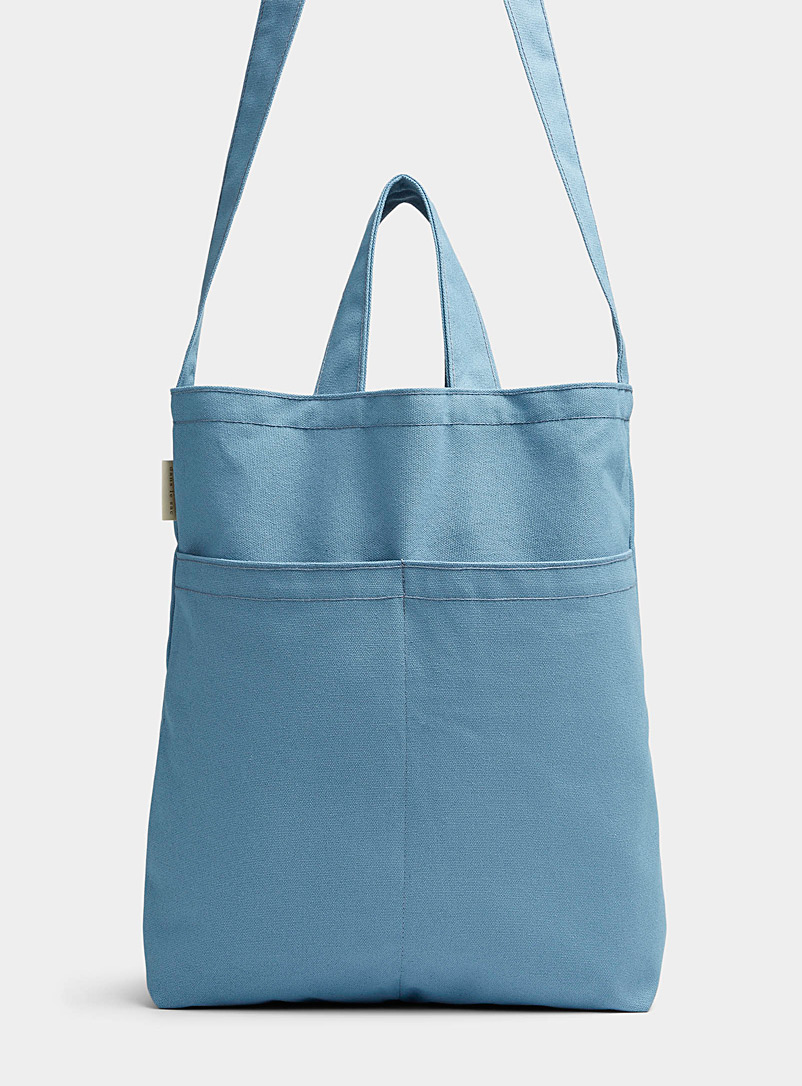 Dans le sac: Le fourre-tout pochette double Bleu foncé pour femme