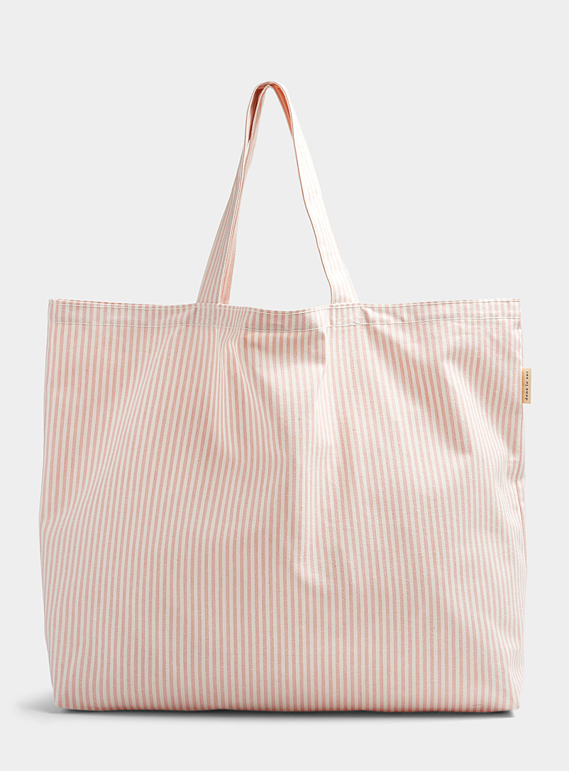 Dans le sac Patterned Red Large striped market bag for women