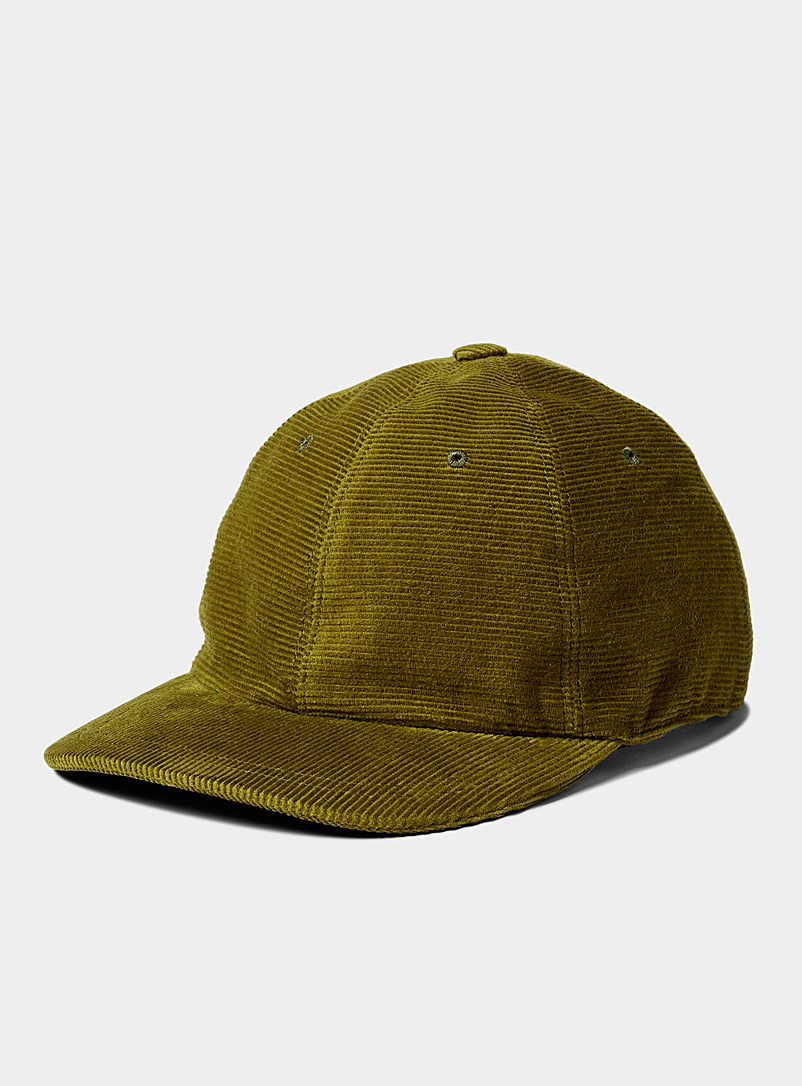 Erdem Green Corduroy ball cap for men