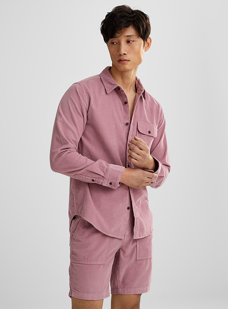 Outerknown Pink Seventyseven corduroy shirt for men