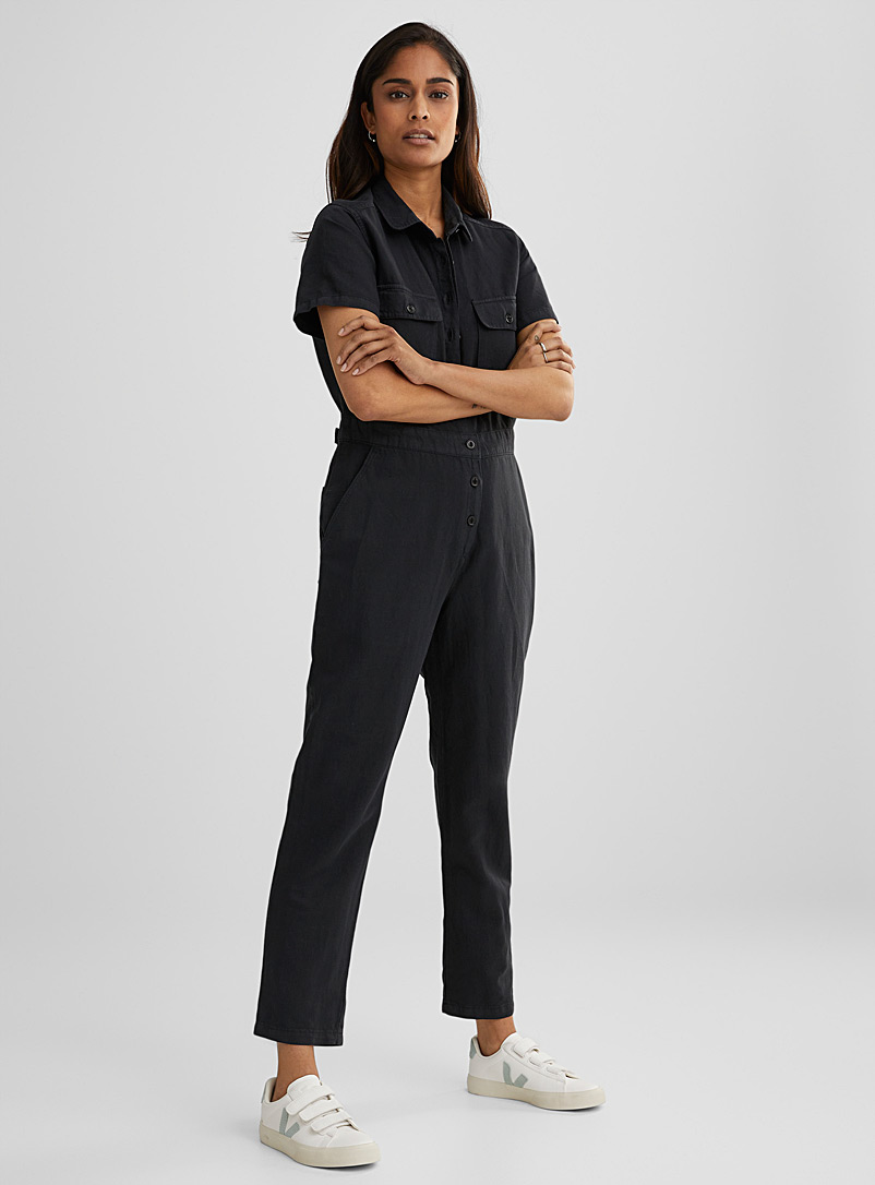 Outerknown Black S.E.A. buttoned jumpsuit for error