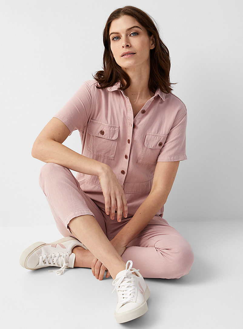 Outerknown Pink S.E.A. buttoned jumpsuit for error