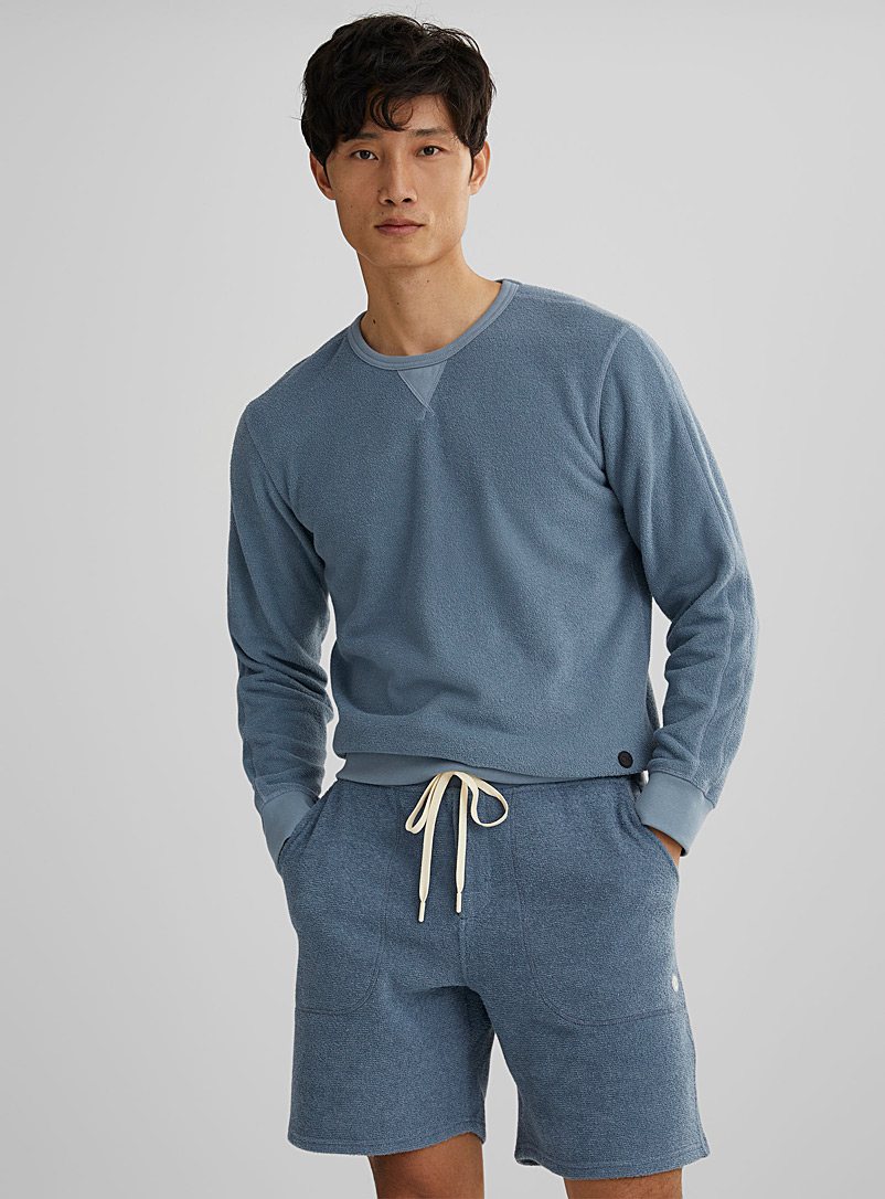 Outerknown Blue Hightide terry sweatshirt for men