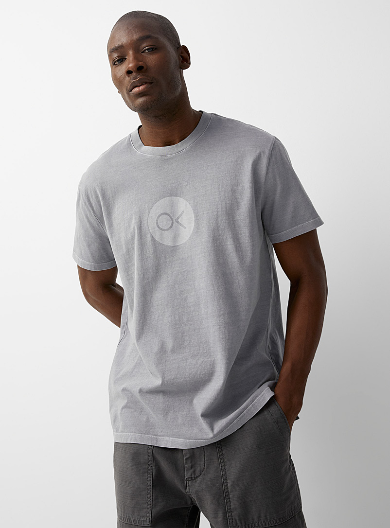 Outerknown Grey Ok disc T-shirt for error