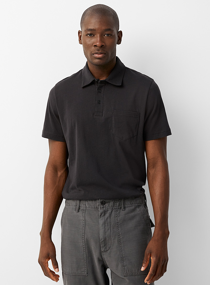 Outerknown Black Sojourn polo for error