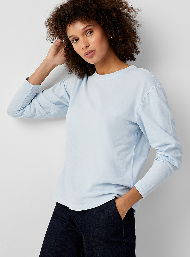 Outerknown Baby Blue Groovy long-sleeve T-shirt for error