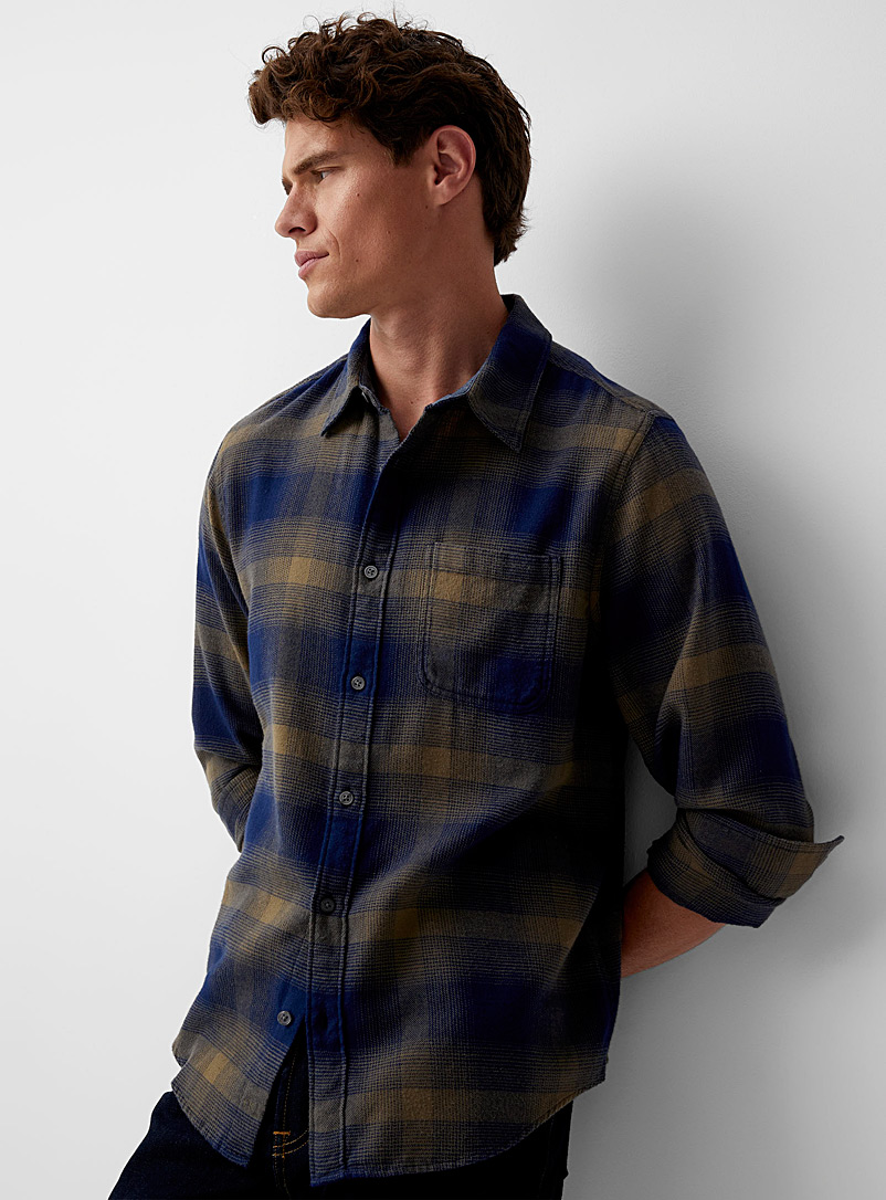 Outerknown Assorted green  Jaspe check flannel shirt for error