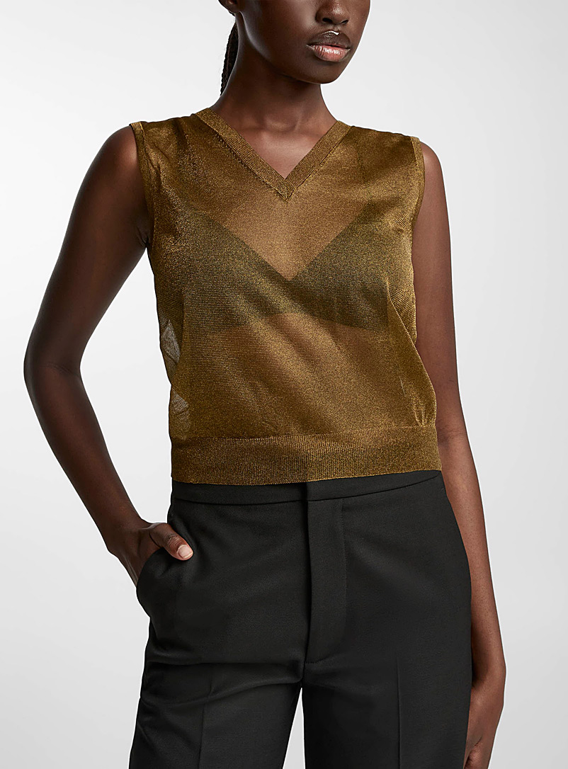 Gauchere Amber Bronze Sheer bronze cami for women