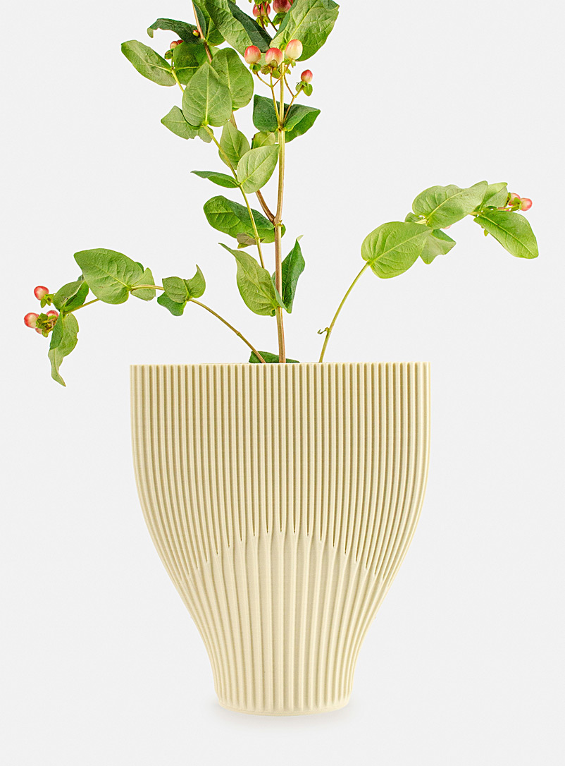 Cyrc.: Le vase à vies multiples Fluke 26 cm de hauteur Ivoire blanc os