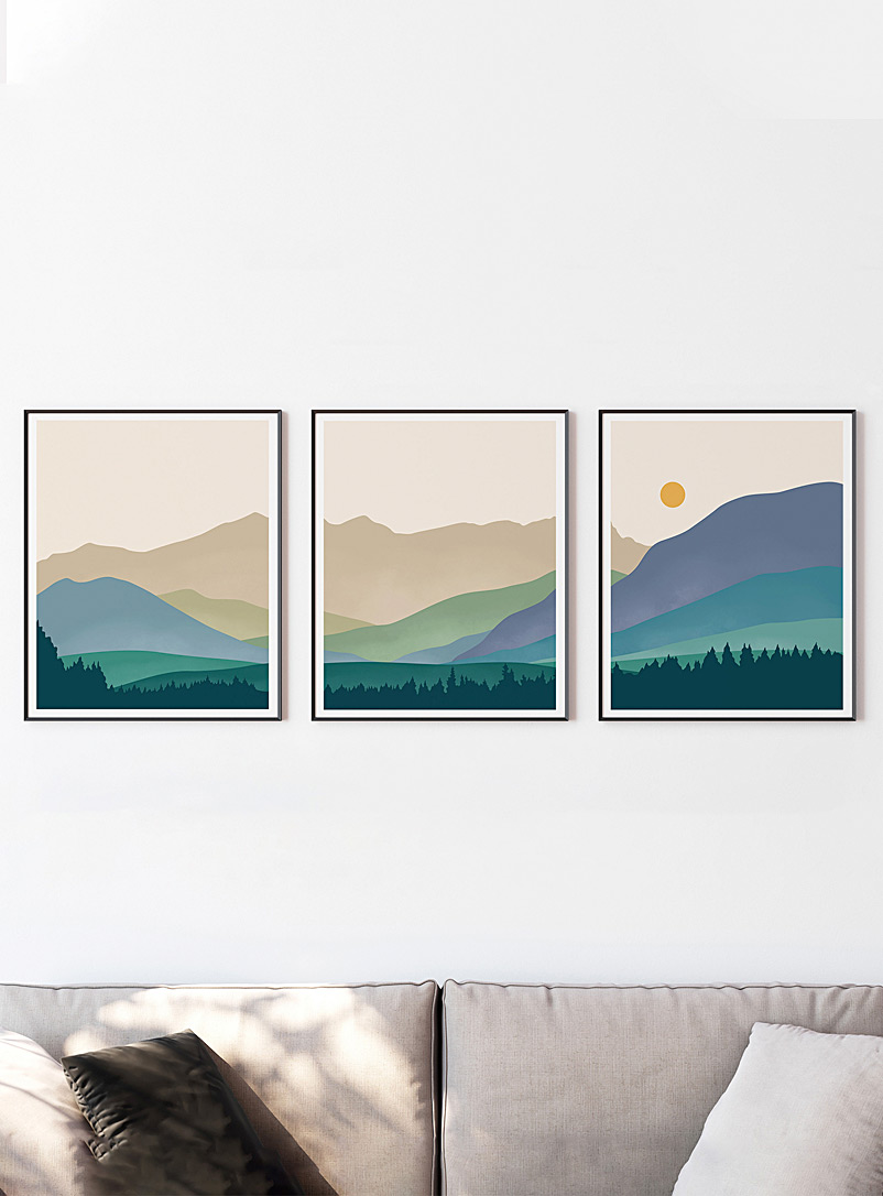 Les barbos illustrations Blue Banff art print set See available sizes