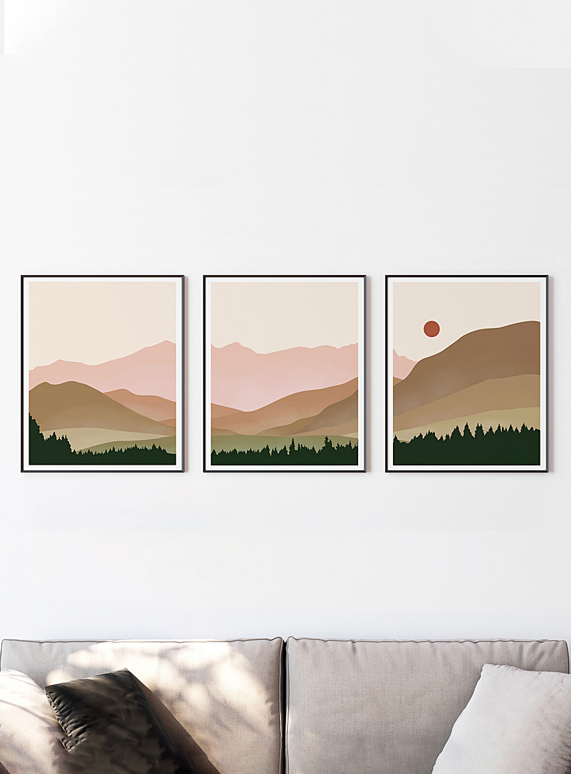 Les barbos illustrations Pink Banff art print set See available sizes