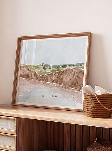 L'affiche aquarelle &Icirc;les-de-la-Madeleine &Eacute;dition limit&eacute;e