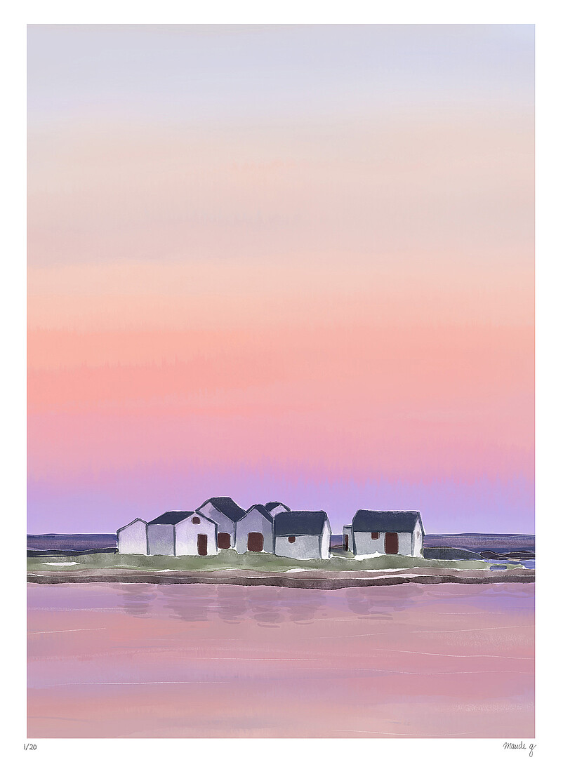 Les barbos illustrations: L'affiche Natashquan 16 x 20 po Assorti