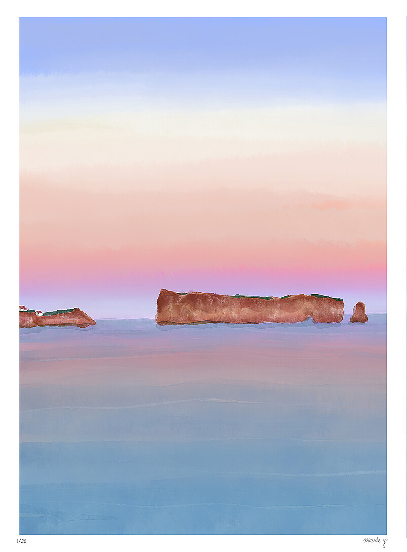 Les barbos illustrations: L'affiche Perc&eacute; 16 x 20 po Assorti