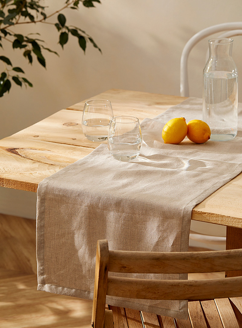 Casannita Ecru/Linen Natural charm table runner 38 x 183 cm