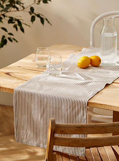 Casannita Black Natural charm table runner 38 x 183 cm
