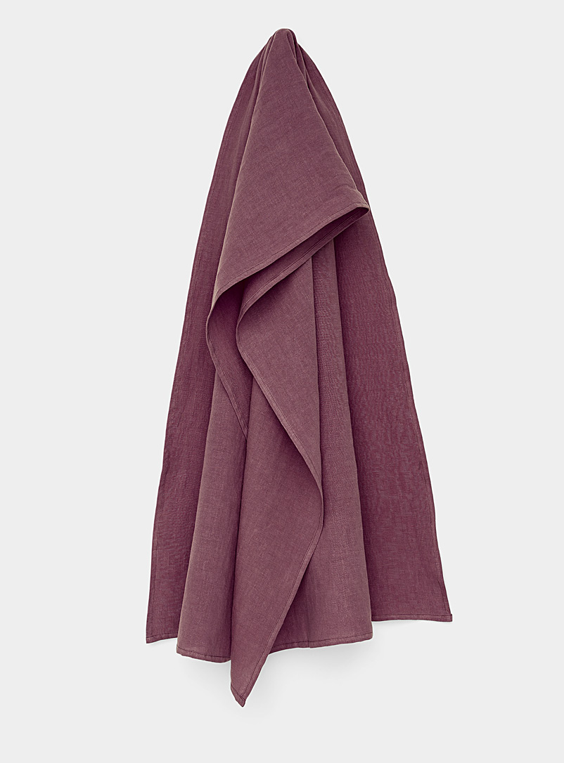 Casannita Grape/Dark Crimson Pure linen shawl