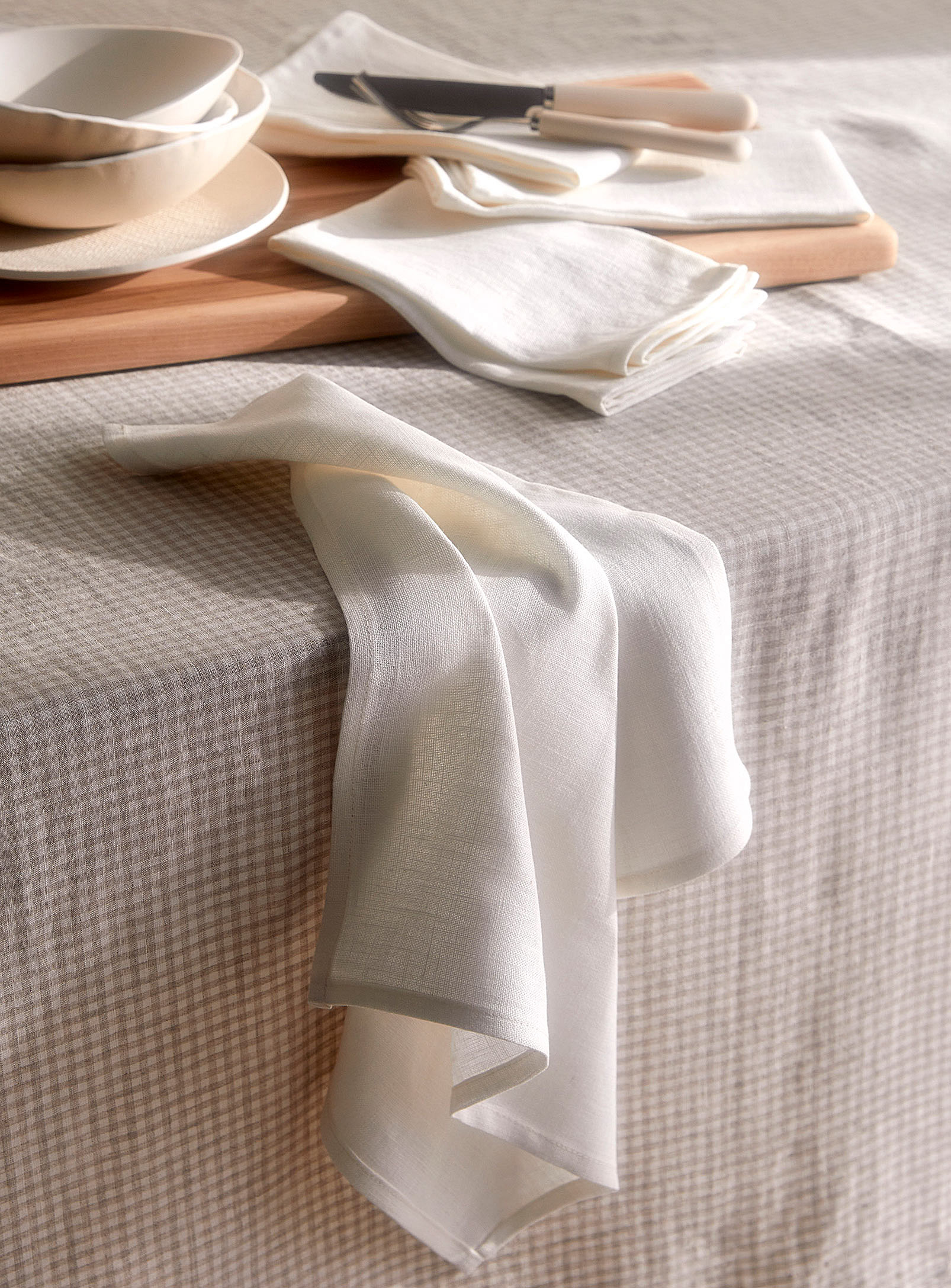 Casannita - Creamy white pure linen napkins Set of 2