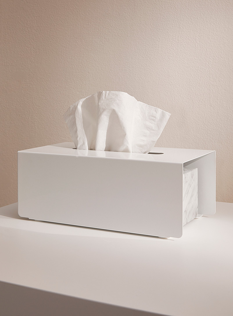 Studio Maisonnette: Le couvre-boîte de mouchoirs minimaliste Blanc