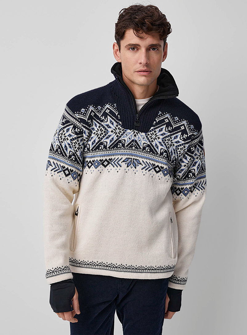 Snowflake jacquard zip-neck sweater | Dale of Norway | Shop Men's ...