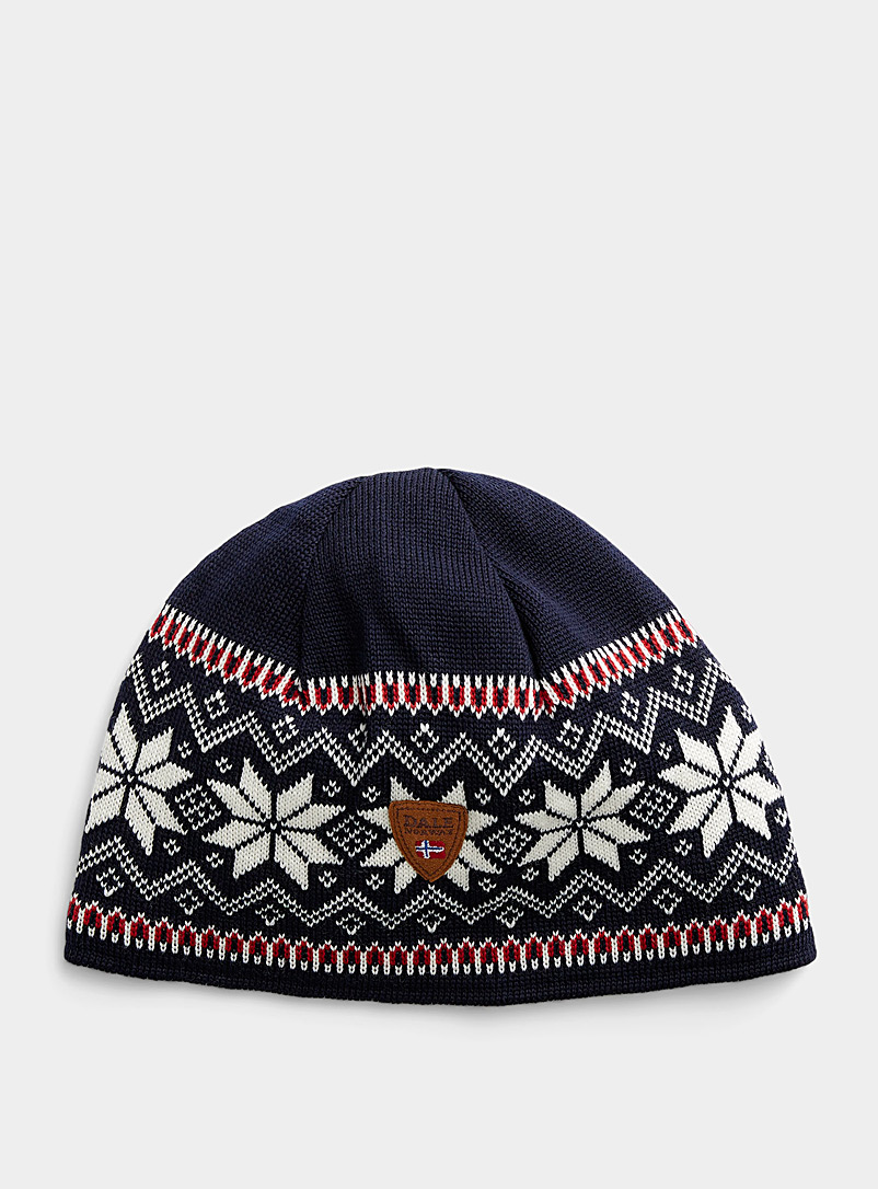 Dale of Norway Patterned Blue Garmisch pure wool tuque for women