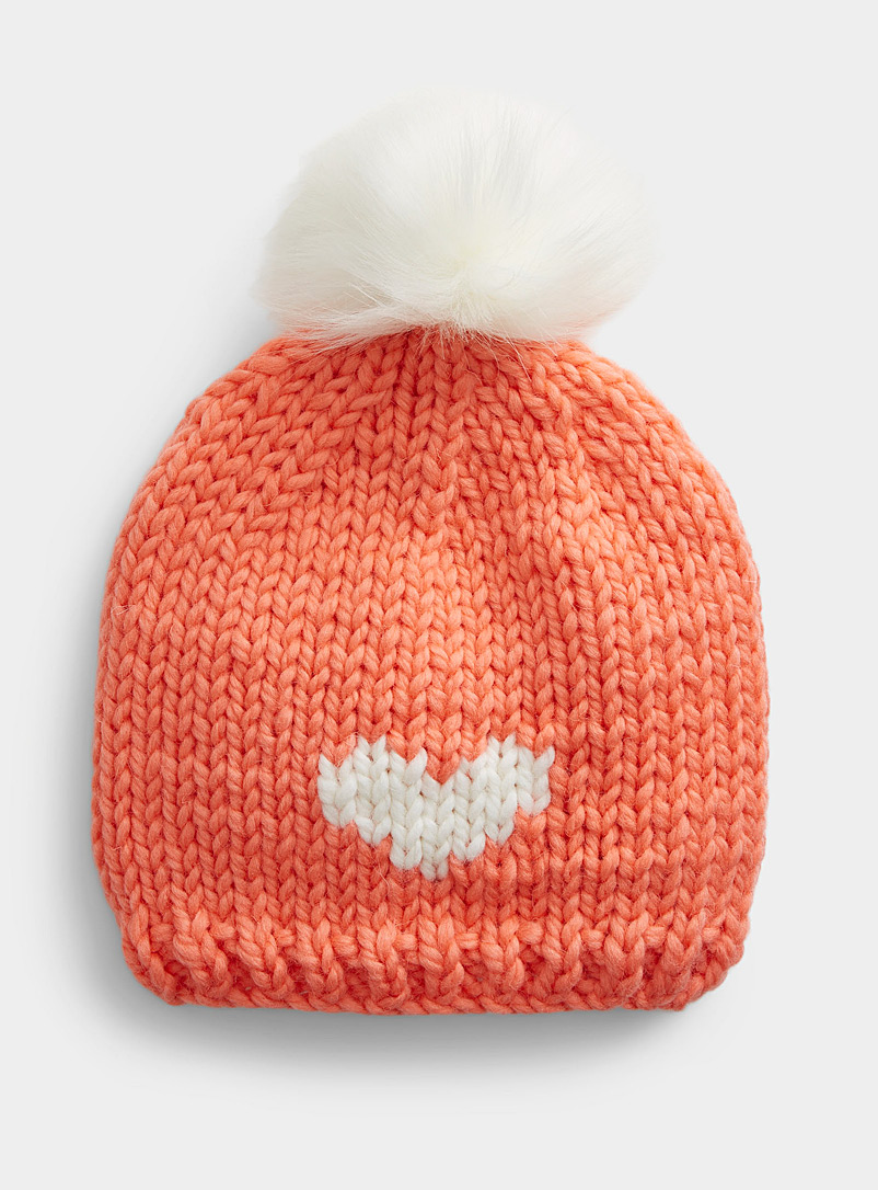 GOGO Coral Heart knit tuque for women