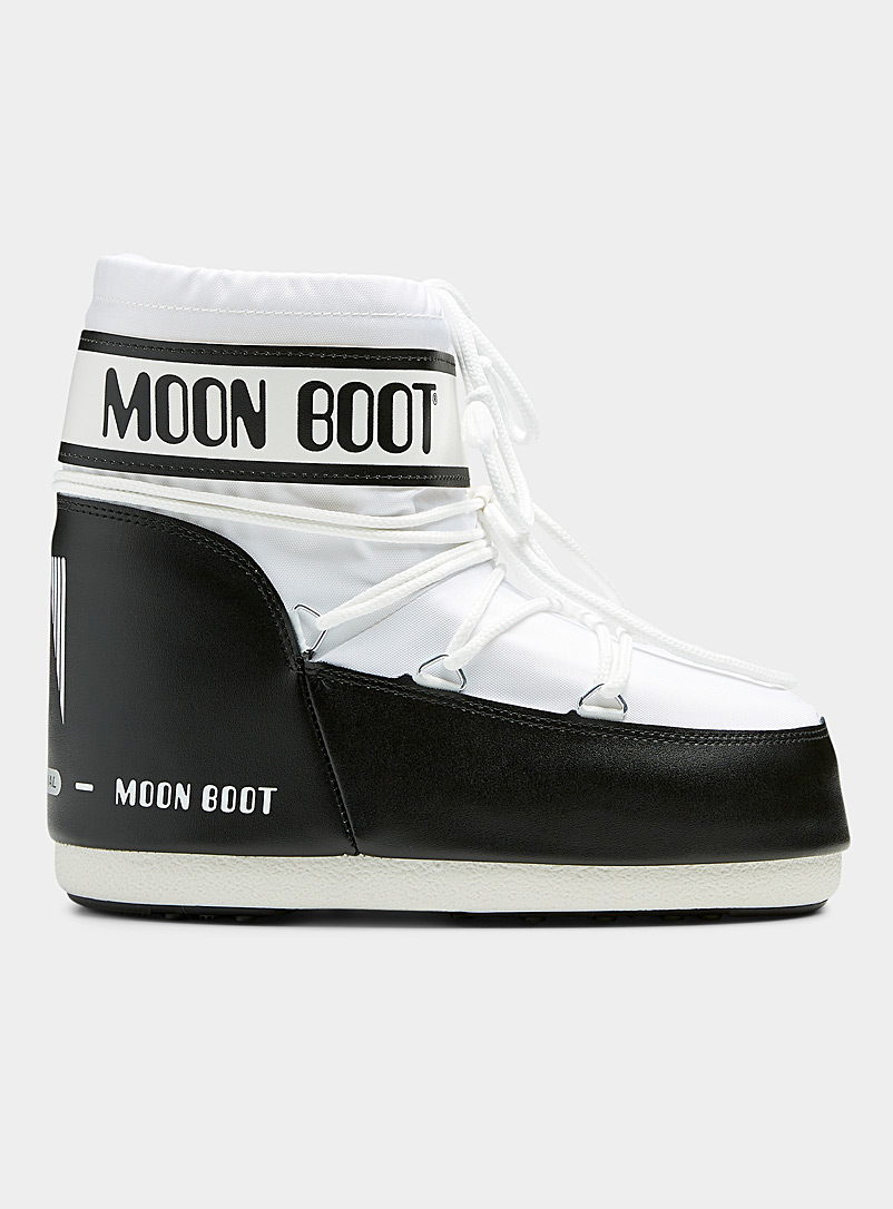Moon Boot: La botte lunaire courte Icon Femme Blanc à motifs pour femme