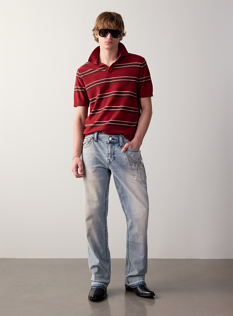 Faded Flap-Pocket Jean Relaxed Straight Fit