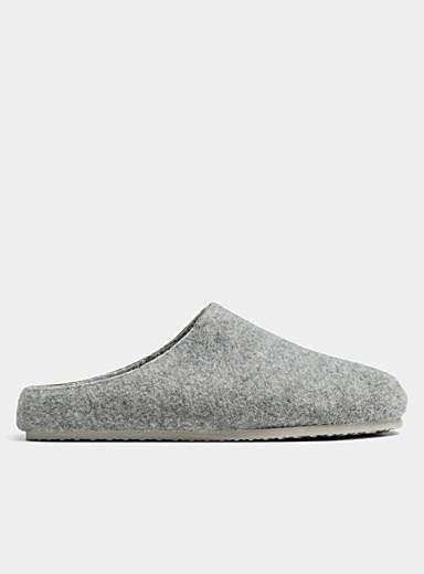 Miiyu: La pantoufle mule nuage feutr&eacute; Femme Gris pour femme