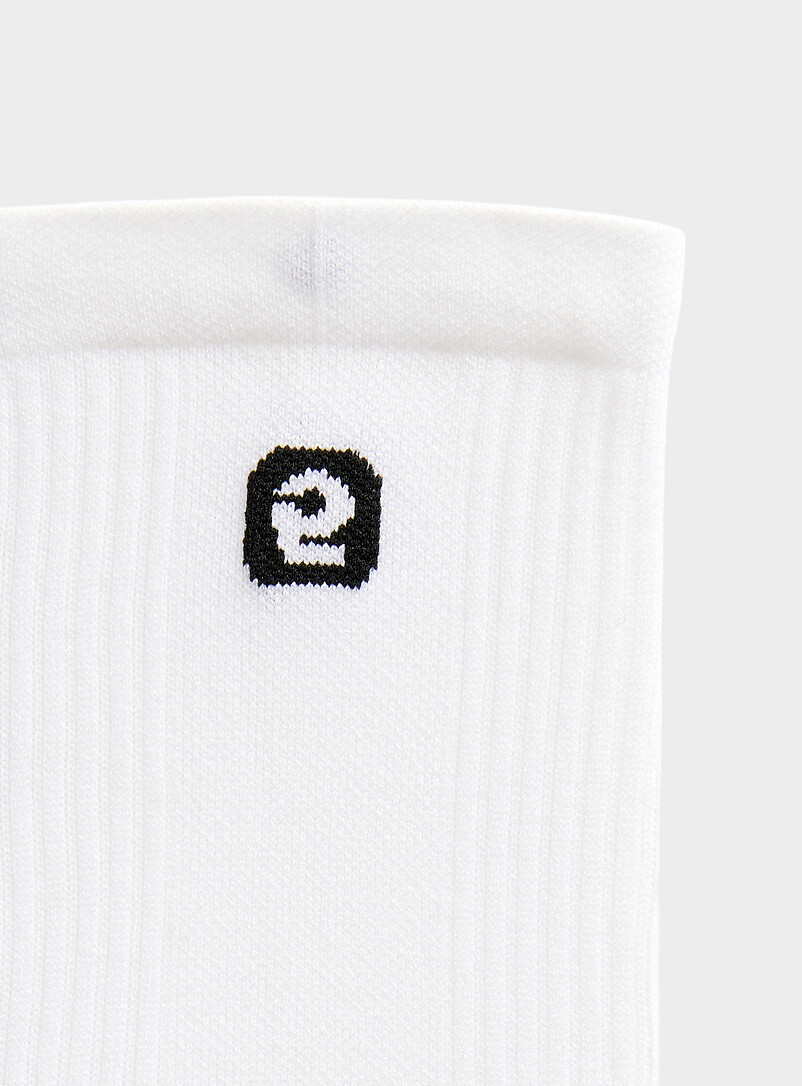 I.FIV5: La chaussette mi-mollet maille respirante Blanc pour femme