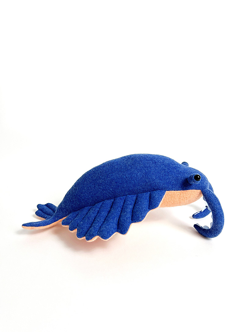 Pompon Assorted Anomalocaris recycled wool stuffed toy