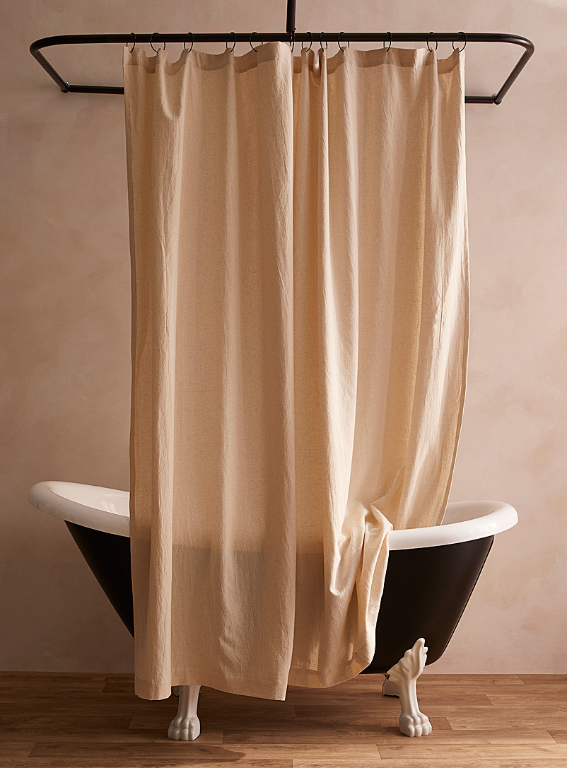 Simons Maison Ecru/Linen Touch of linen shower curtain
