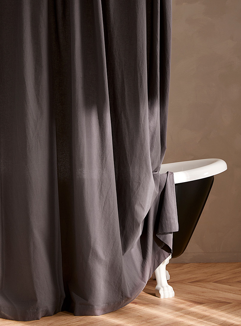 Simons Maison Dark Grey Chambray shower curtain