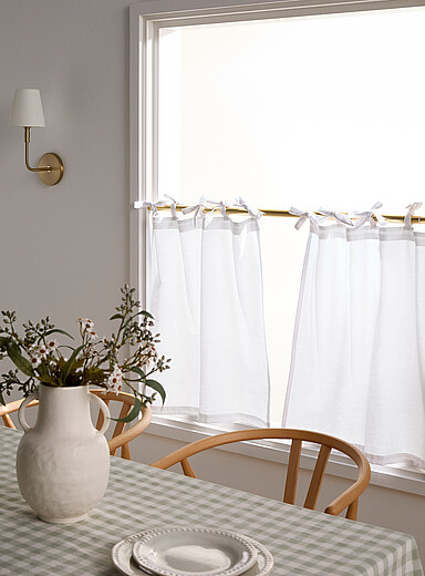 Tie-back caf&eacute; curtain <b>One panel</b> 75 x 75 cm
