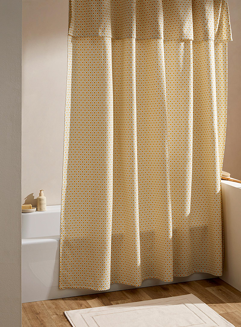 Simons Maison Assorted Bohemian tiles recycled fibre shower curtain