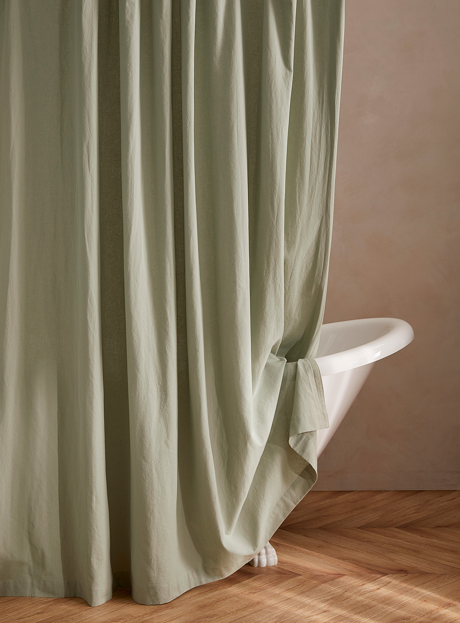 Simons Maison Chambray Shower Curtain In Green
