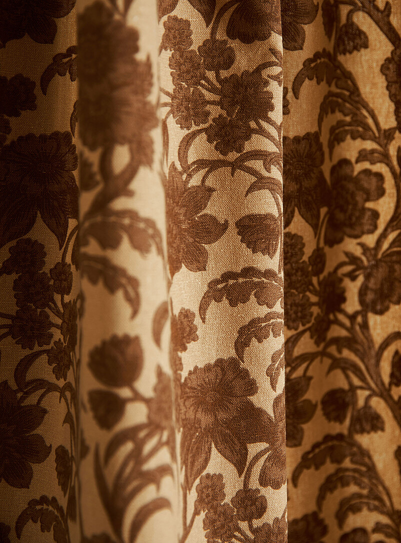 Sepia flowers curtain One panel 140 x 220 cm product image 2